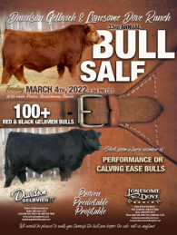 Click to see an enlargement of the Davidson and Lonesome Dove Gelbvieh Sale ad.