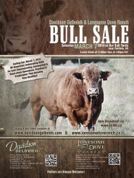 Click here to see the Davidson Gelbvieh 2015 Bull Sale flyer.